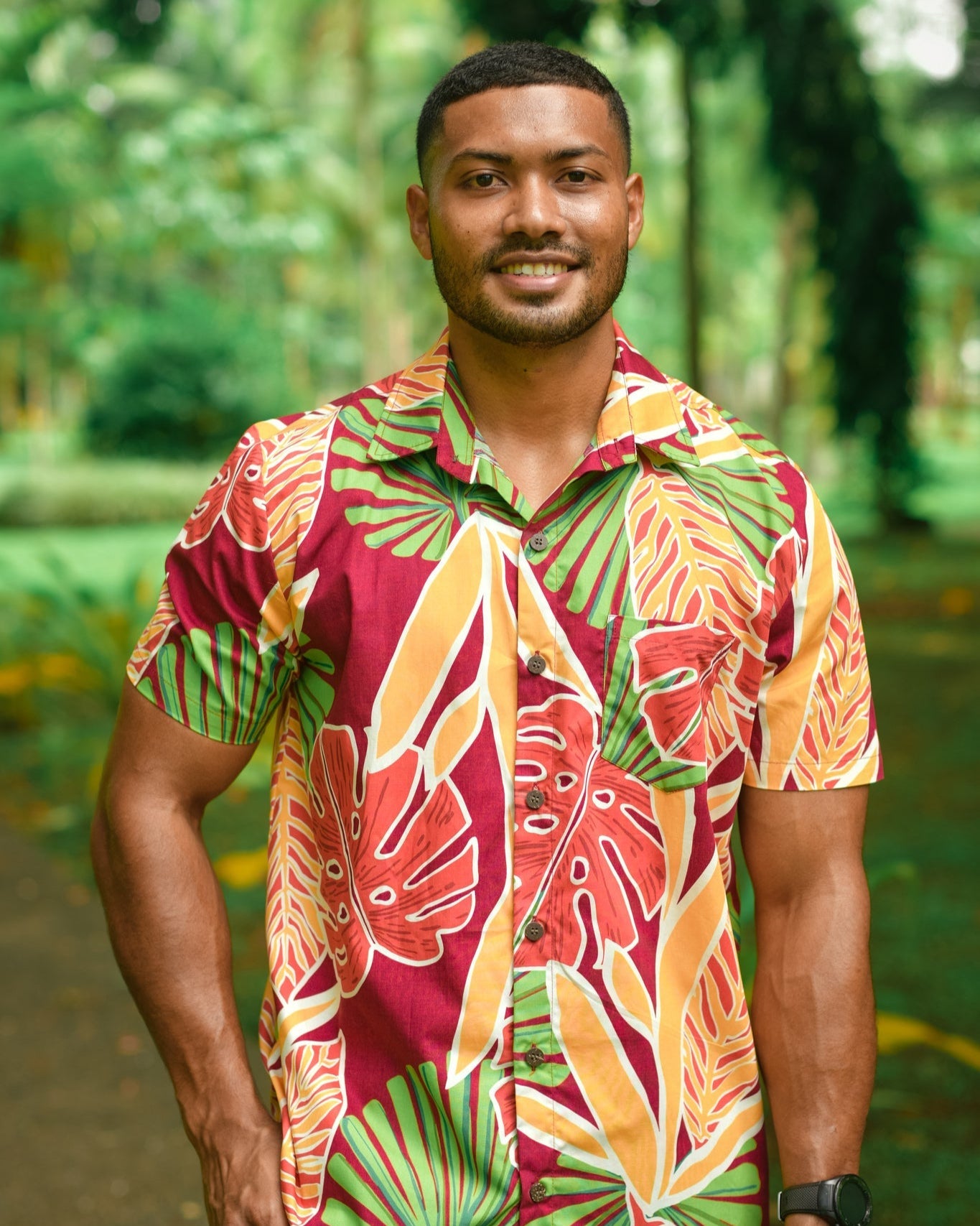 Men's Shirt - Jungle Print - Malia Fiji