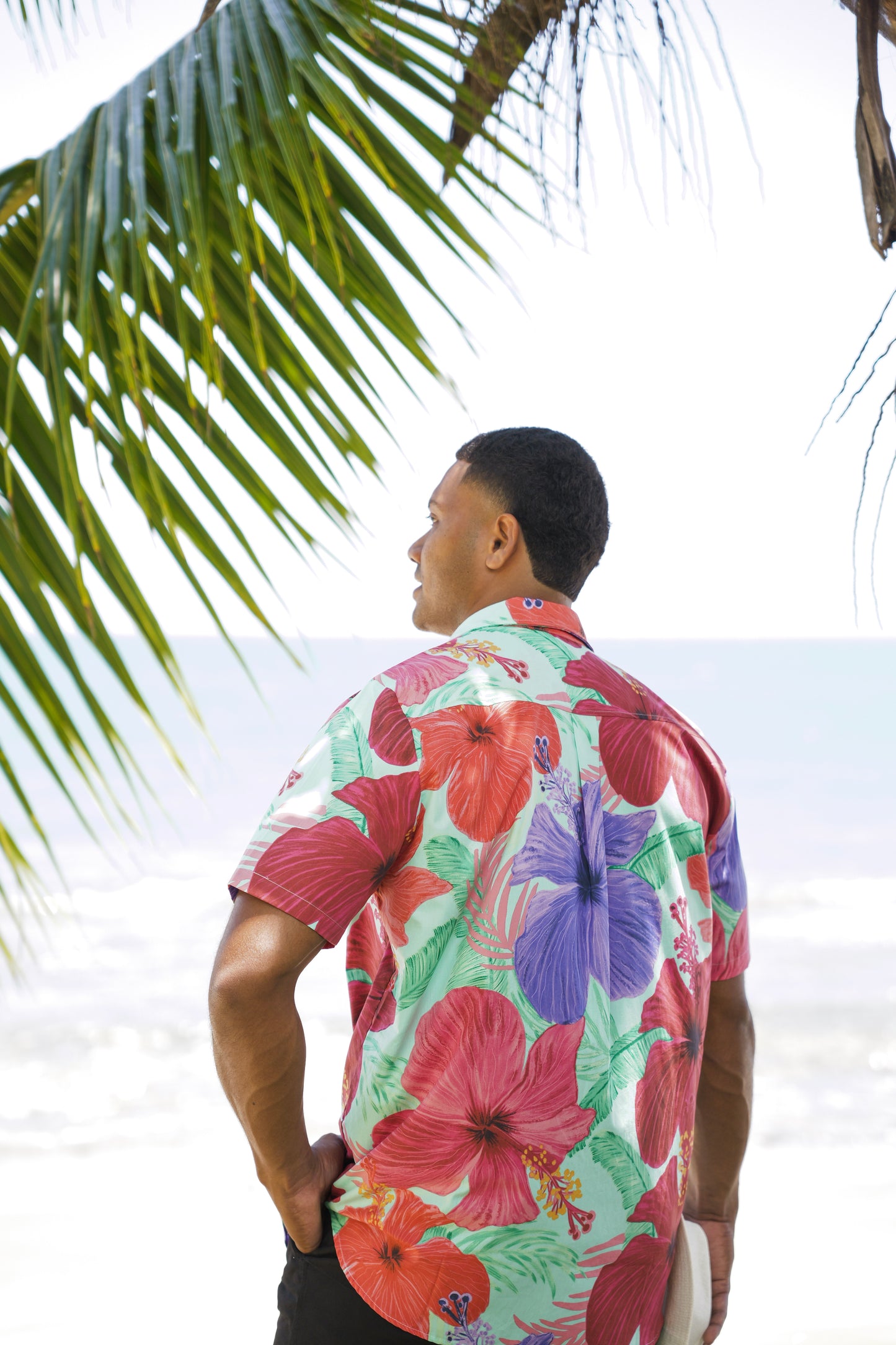 Hibiscus Sunset - Short Sleeve Men's Shirt | Made In Fiji