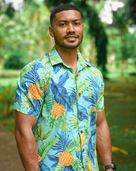 Men's Shirt - Sweet Pineapples Print - Malia Fiji